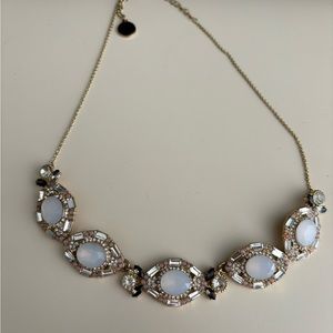 Crystal faux gold necklace